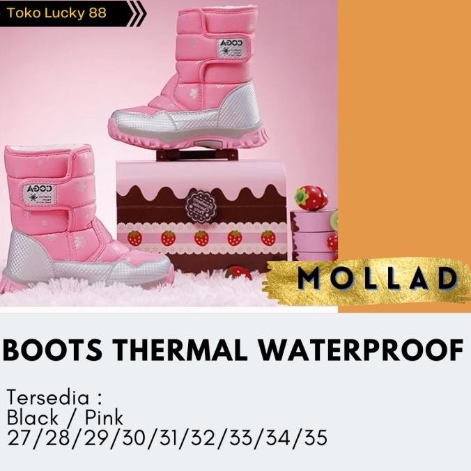 IMPORT MOLLAD Boots Kids Snow Sepatu Boots thermal winter musim dingin