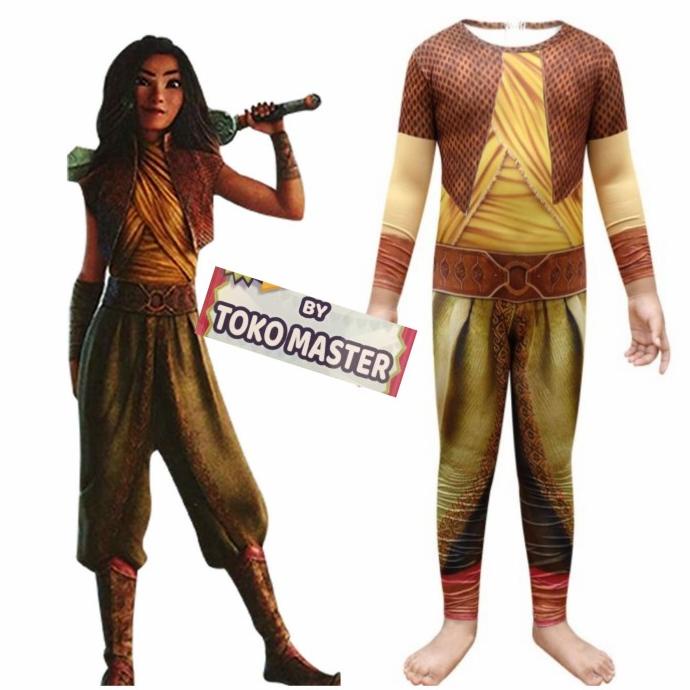 Pakaian impor cosplay Raya and the Last Dragon kostum karakter