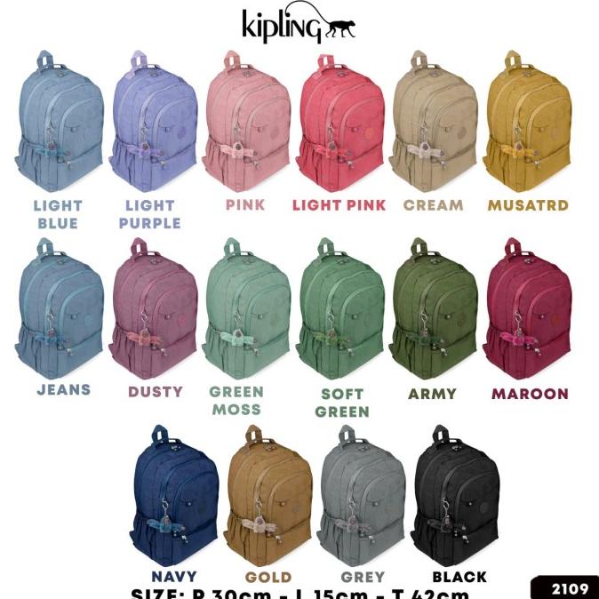 Tas Ransel Kipling - Tas Laptop Backpack Sekolah Ukuran Besar