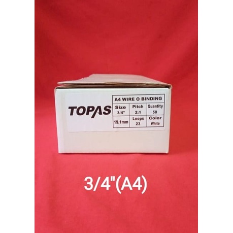 

Ring Jilid kawat TOPAS Wire 23 Rings Binding Ukuran 3/4'' 19 MM-A4