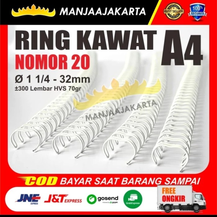 

spiral a 4 no 20 atau 11/4 jilid buku spiral kawat