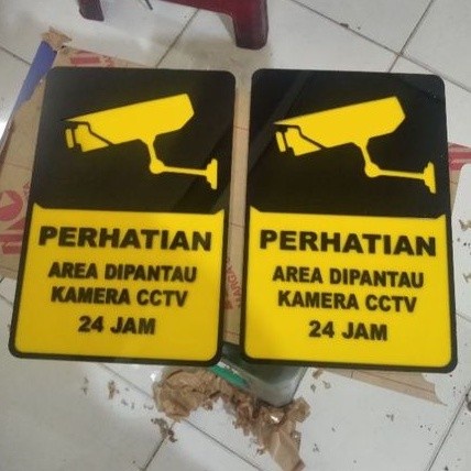 

SALE Area Dipantau Kamera Cctv 24 Jam Sign In label Acrylik Timbul