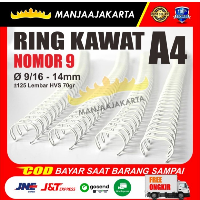 

jual kawat spiral A4 UK 9/16 putih