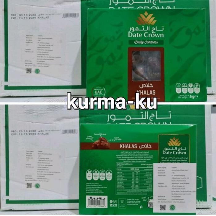 

Kurma Date Crown Khalas 1Kg Exp 12 2024