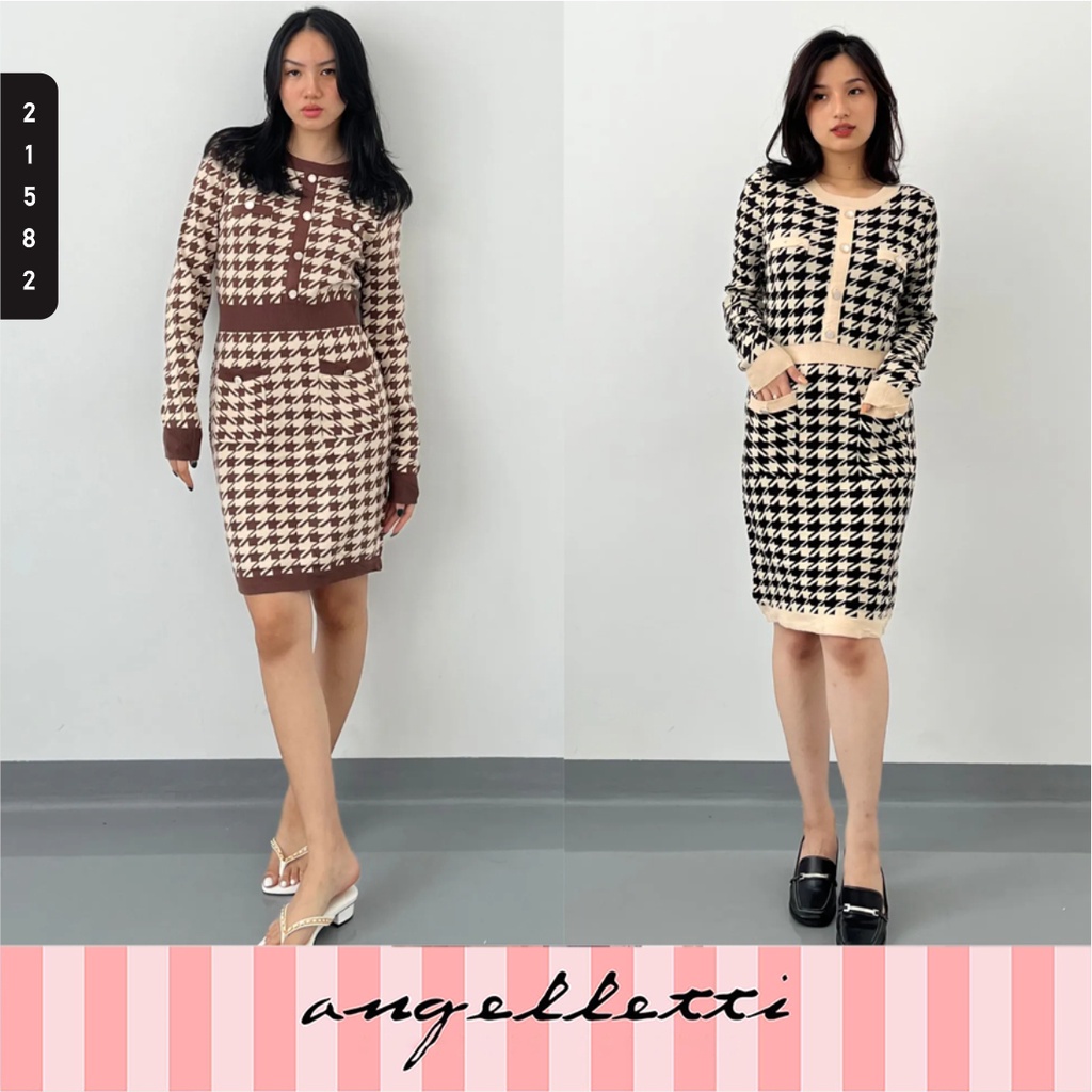 Mini Dress Wanita Korean Premium Lengan Panjang Black