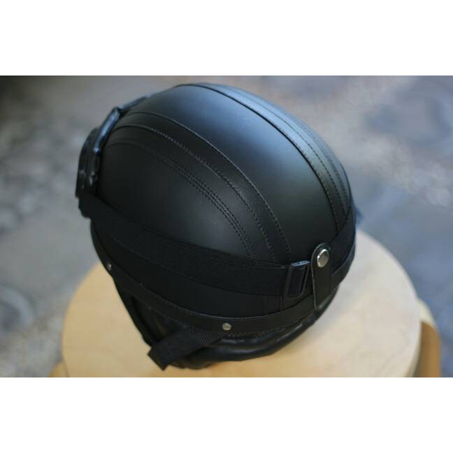 Helm Bogo - Helm Chip Kacamata Goggle- Hitam
