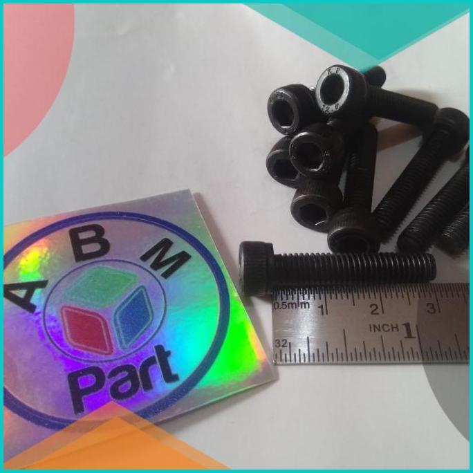 Baut L Baja Hitam m12 x 40mm atau Baut 17 Panjang 4cm Bahan Baja Hitam