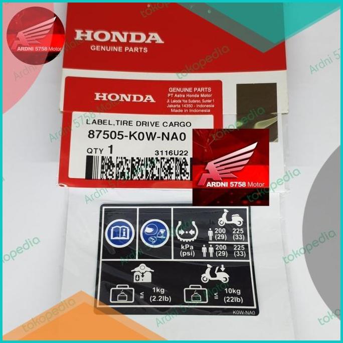 

LABEL TIRE DRIVE CARGO STICKER STIKER LABEL INFORMASI BAN ADV 160 16n