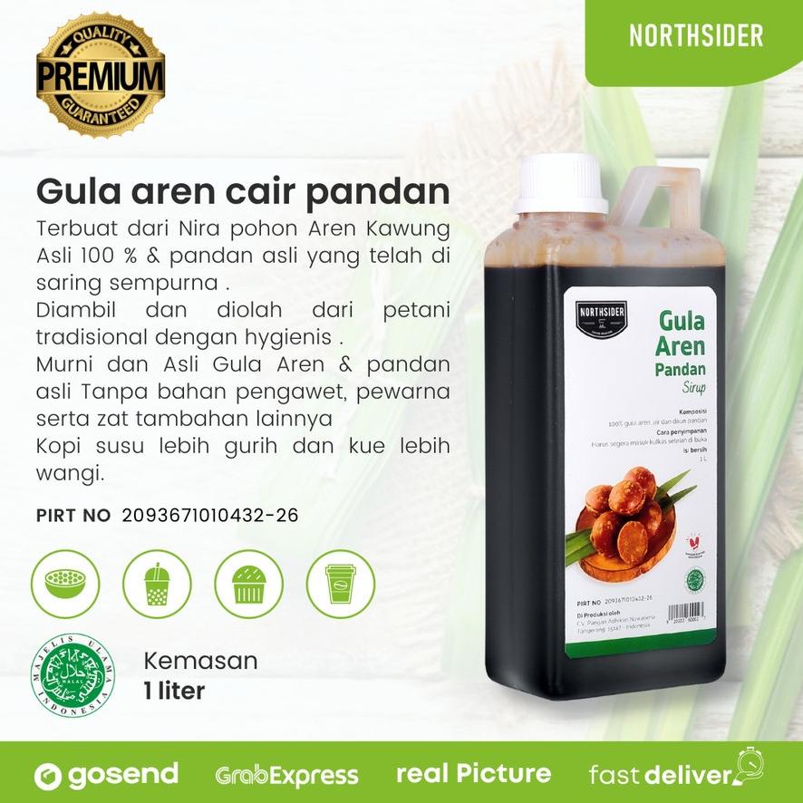 

Gula aren cair pandan 1 liter premium asli | kopi susu - kue - boba