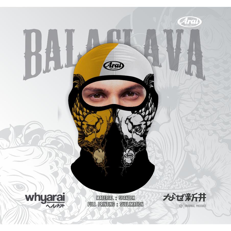 Masker Buff Balaclava Arai Masker Helm Kupluk Ninja Helem