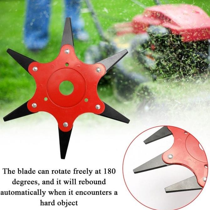 Mata Pisau Matun Mesin Potong Rumput 6 Blade / Pemotong Kepala Sikat