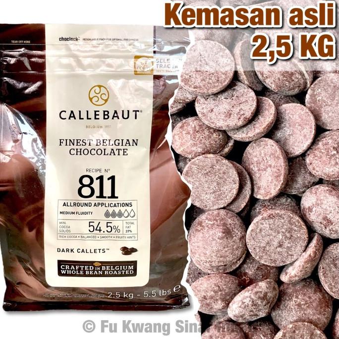 

hanya disini] Callebaut Dark Chocolate Belgian Couverture 811 54,5% 2,5 KG