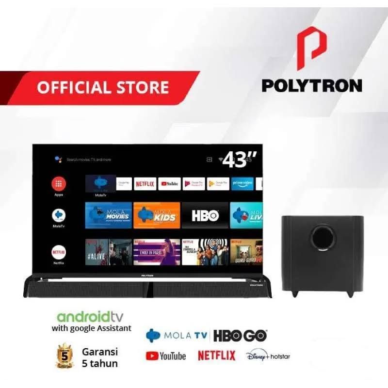 TV Android Polytron PLD43BAG5959 LED Smart Android FHD TV 43 Inch