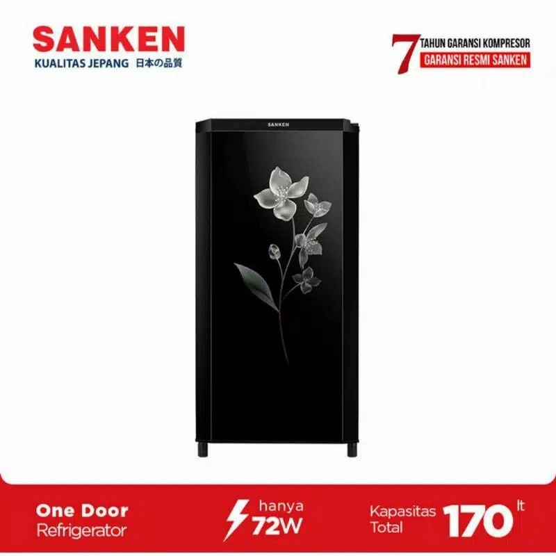 Kulkas 1 Pintu Sanken SK-V 171 BK 170L