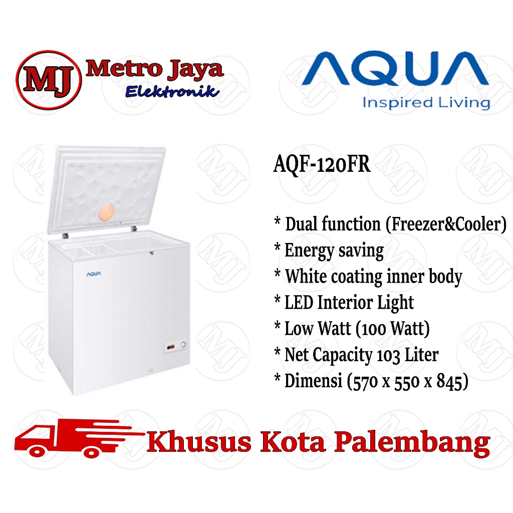 Chest Freezer AQUA Sanyo AQF-120FR 100 Liter Box Freezer AQUA 120