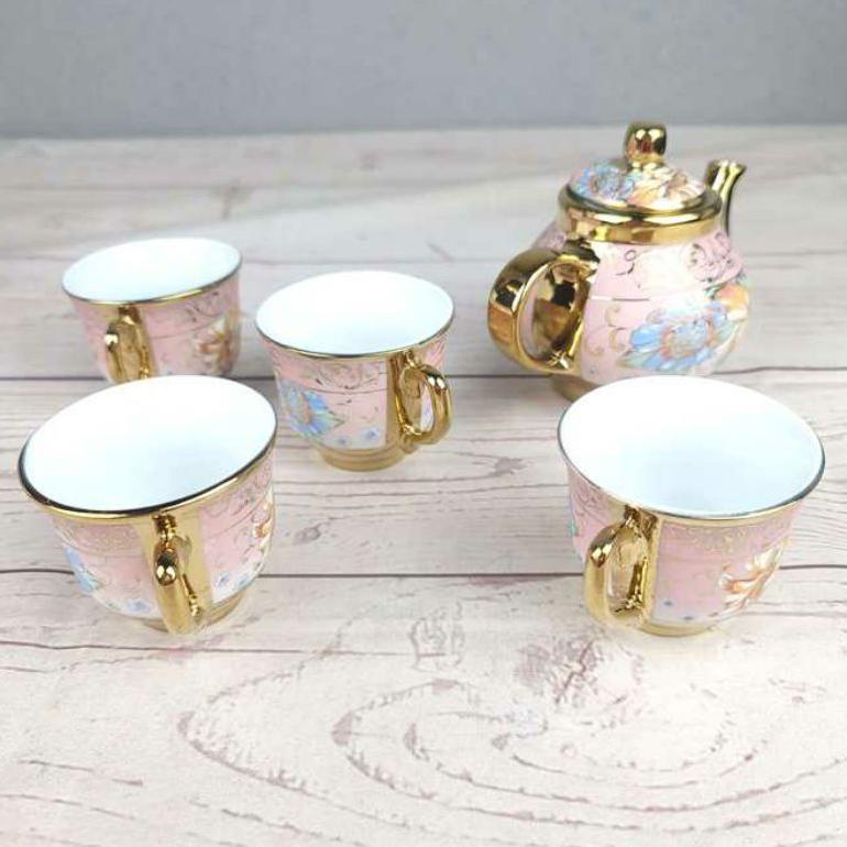 

Flash Sale Hampers/Gift/Kado Pernikahan Sunfily Cangkir Teko Keramik Set 4 In 1 European Style Murah