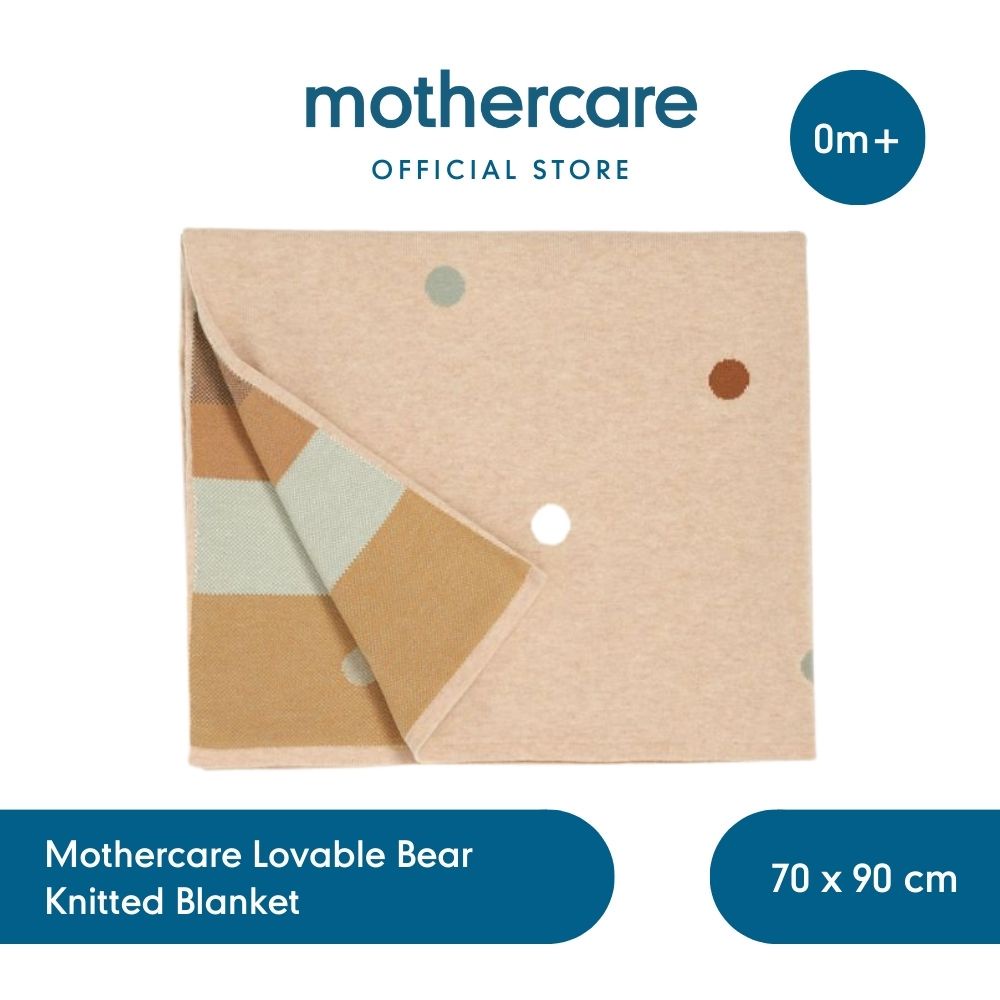 Mothercare Lovable Bear Knitted Blanket - Selimut Rajutan Bayi