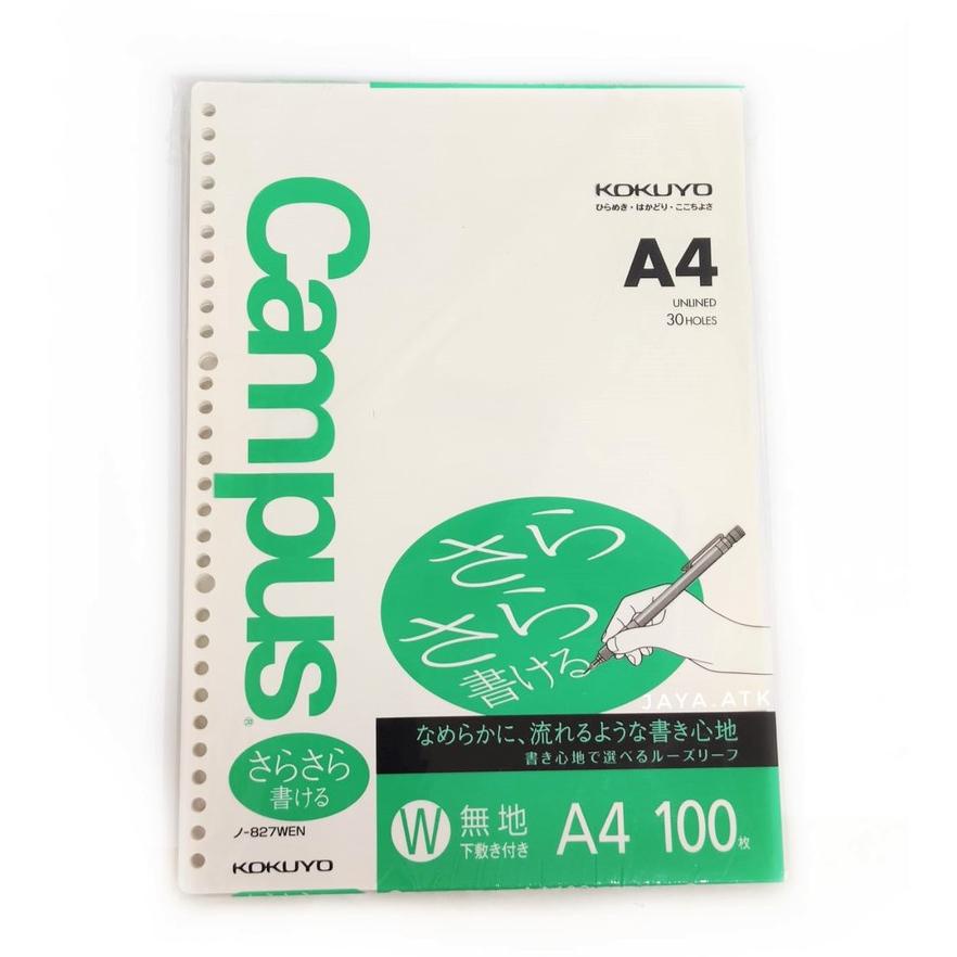 

Kertas Binder A4 30 Ring 100 Polos Kokuyo 827Wen Loose Leaf Buku Ring