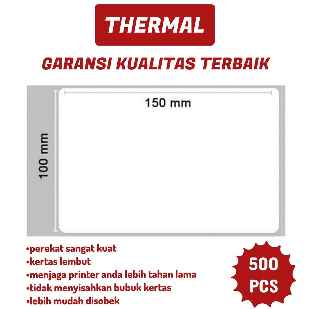 KERTAS THERMAL LABEL BARCODE 100 x150 mm DIRECT THERMAL 100x150 500pcs