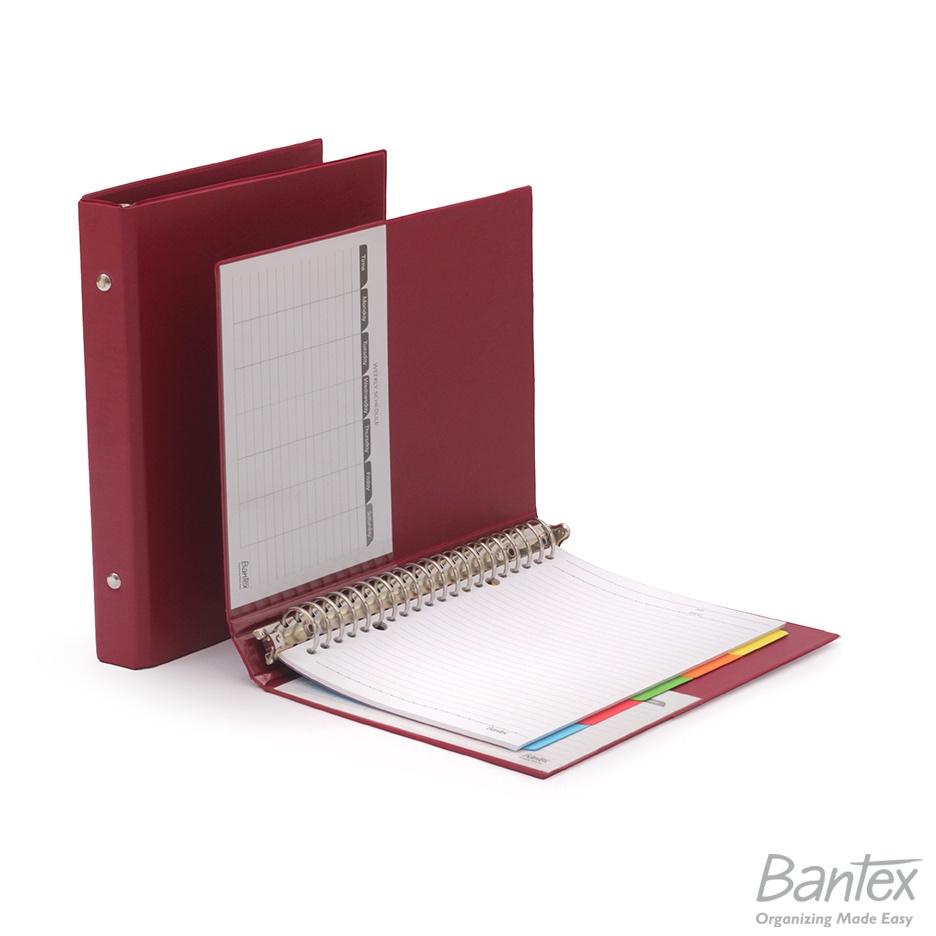 

Bantex Binder Note A5 20 Ring Besi Loose Leaf Multiring Binder Maroon 1324 14