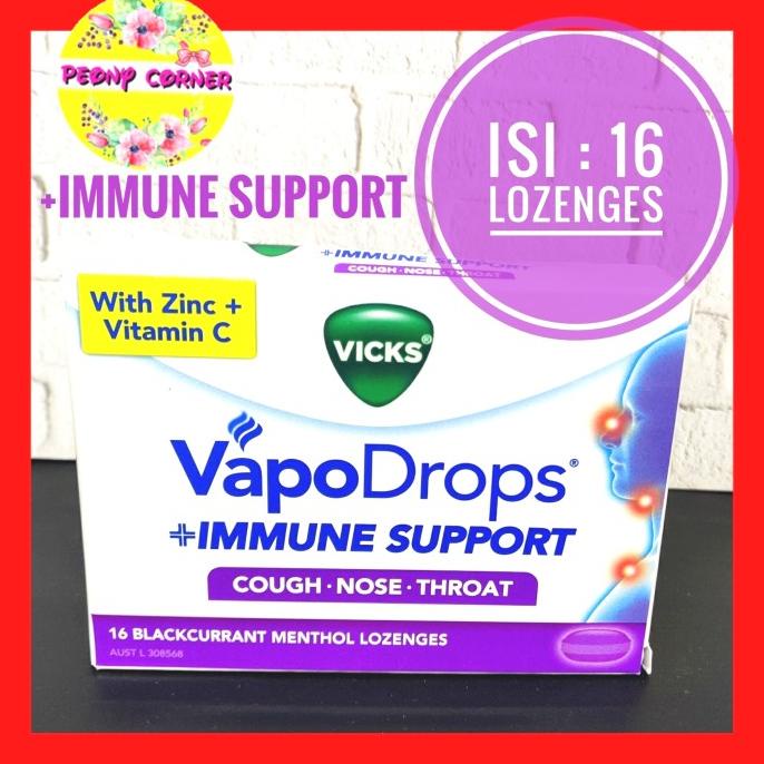 Vicks Vapodrops Immune Support Lozenges Blackcurrant Menthol