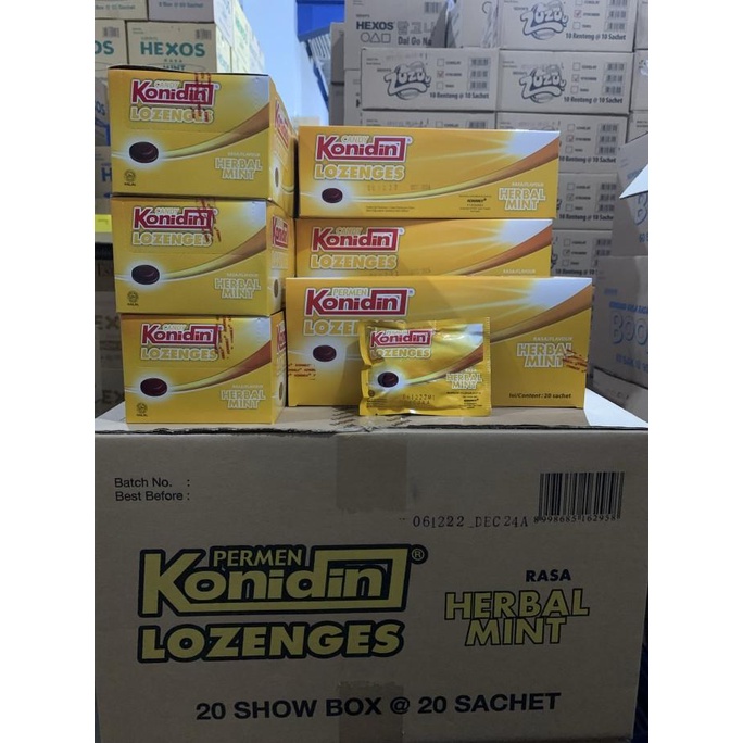 

Permen Konidin Lozenges Herbal Mint Kemasan 1 Box Isi 20 Bungkus