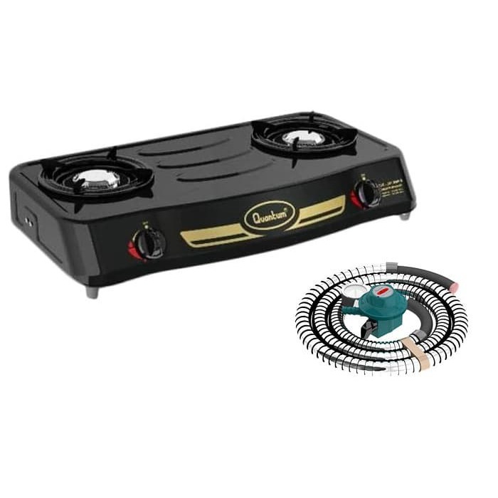 Quantum QGC - 201 DMP - B Kompor 2 Tungku + Free Quantum Selang Regula ( housekeeping.id)