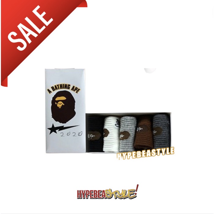 KAOS KAKI BAPE SOCKS 2020 ISI 5 PCS ORIGINAL SOCKS ALL SIZE