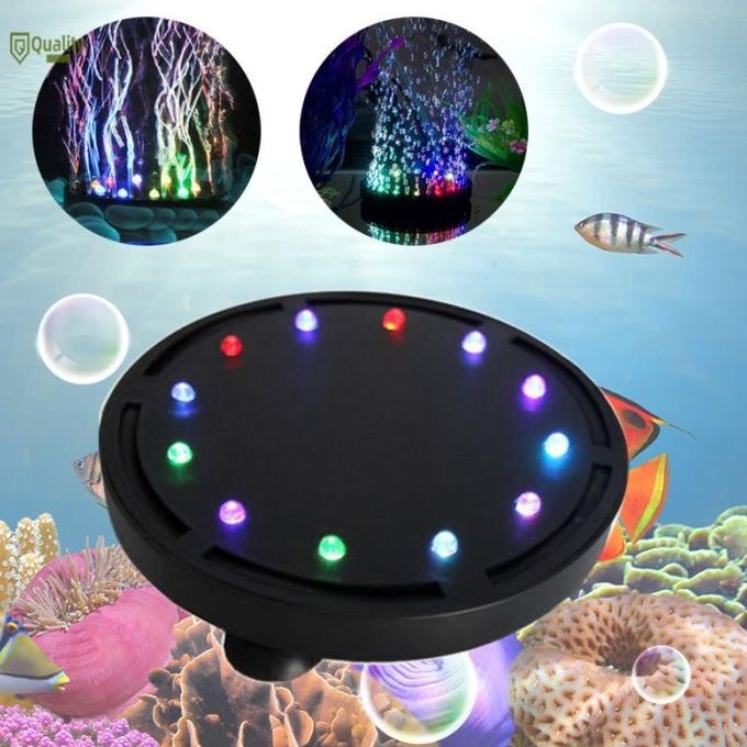 Lampu Dekorasi aquarium Led warna warni plus gelembung aerator 9 Led