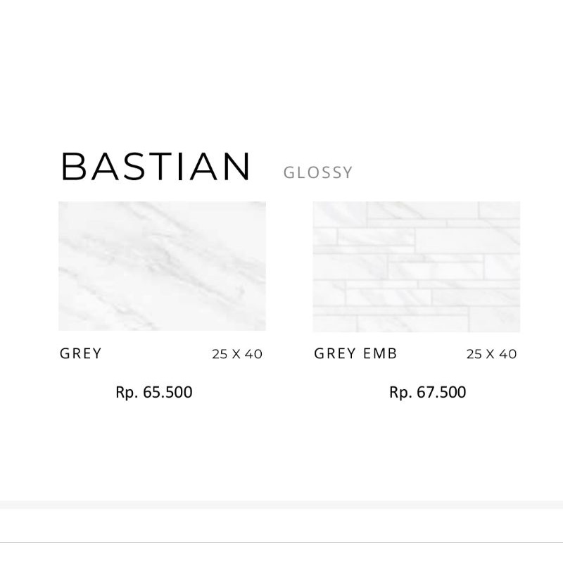 Keramik Glossy Motif Marbel Putih Abu Bastian Ukuran 25x40 by Platinum/Keramik Kualitas 1 Grade A/Ke