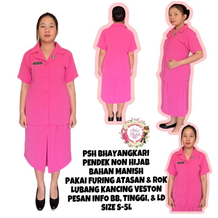 Psh Bhayangkari Pendek Sudah Jahit Bahan Manish