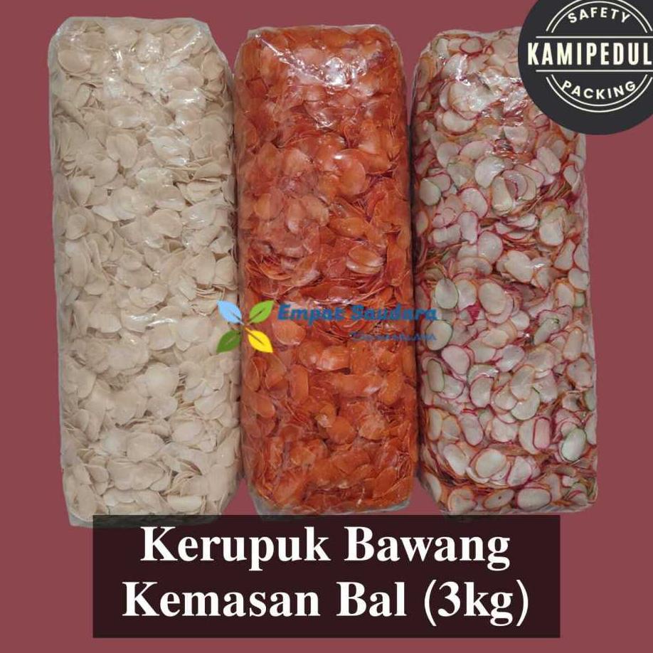 

Kerupuk Bawang / Seblak Ekstra Tipis Aneka Warna Kemasan 3 Kg