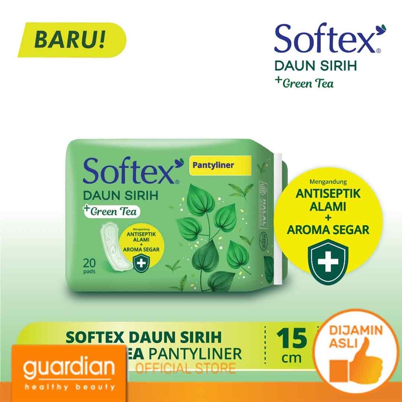 Softex Daun Sirih + Green Tea Pantyliner Reguler 20s