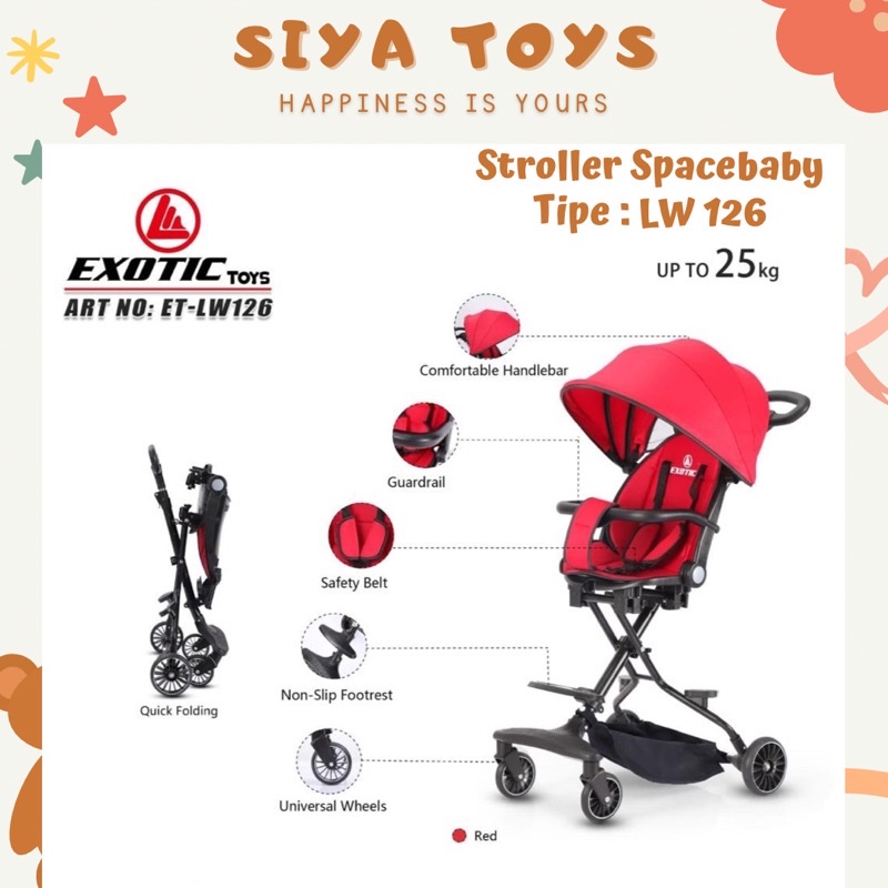 [BABY'S NEEDS] SIYA FREE BUBBLEWRAP STROLLER BABY DORONGAN ANAK MIKROTRIKE EXOTIC PACIFIC LW 121 120