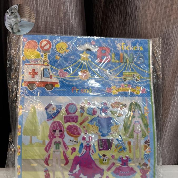 

Mainan anak sticker perempuan sticker ganti baju isi 20