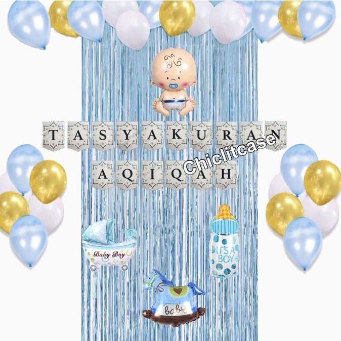 Paket Balon Tedak Siten / Dekorasi Tasyakuran Aqiqah Baby