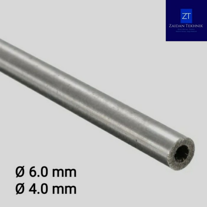 Promo Pipa Kapiler Stainless Steel / Capillary Tube Od 6 Mm X Id 4 Mm L 250
