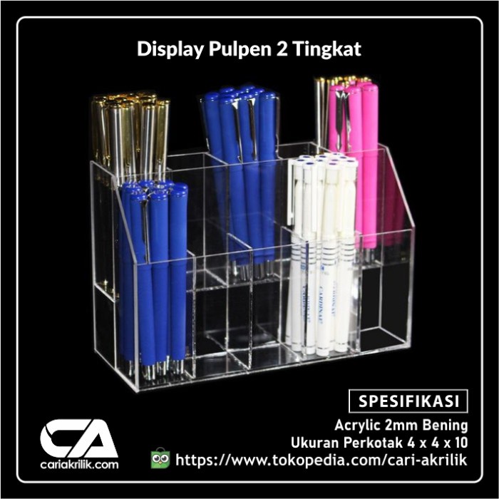 

tempat pulpen akrilik kantor / rack pulpen / display pulpen