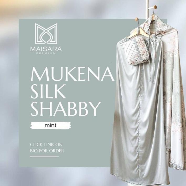 Mukena Maisara Silk Shabby | Mukena Bahan Silk Armani Terlembut