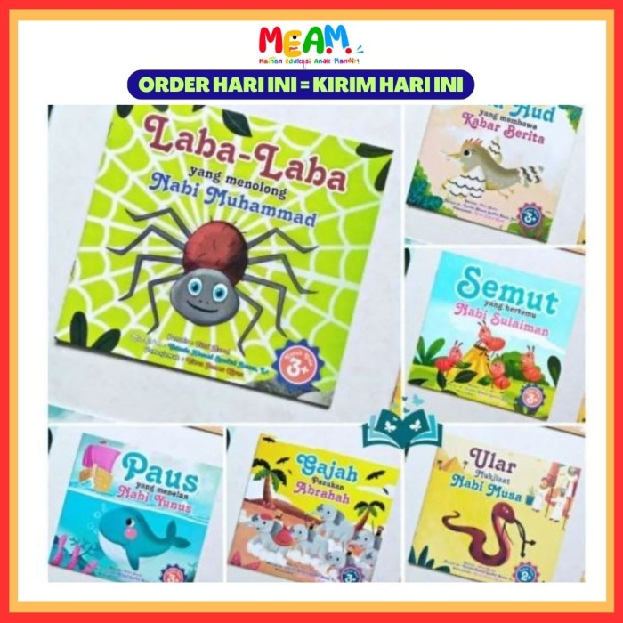 

Harga!! Buku Cerita Anak i Hewan Dalam Al Quran 6Pcs