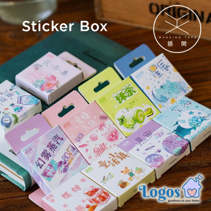 

TERLARIS Sticker Box Sticker Deco Stiker Scrapbook Bujo Journal Diary Planner