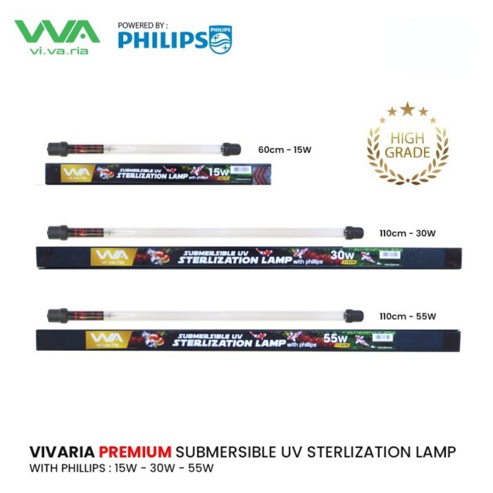 Vivaria Uvc With Phillips 55W Panjang 110 Cm- Lampu Uv Kolam/Akuarium