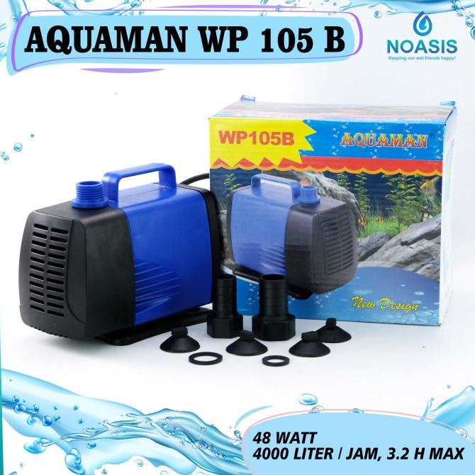 Pompa Aquarium Celup Water Pump Aquaman Wp 105 B Wp-105B Low Wat Kolam
