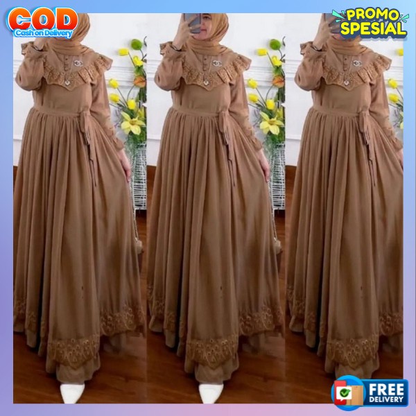 Baju Ghamis Syar'I Terbaru Jubah Driss Muslim Viral Trendi Gamiz Gamia Hari Raya Size S M L Xl Hamis