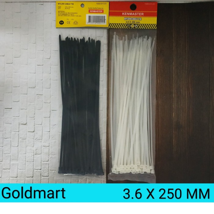 

Kabel Ties 50pcs 3.6 x 250mm / Kenmaster Nylon Cable Tie