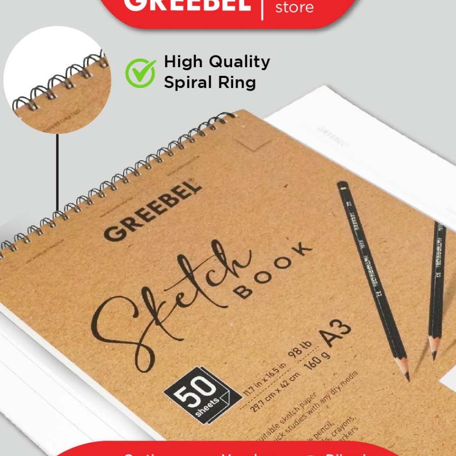 

Greebel Sketchbook A3 16003/ Buku Gambar Sketsa, Drawing Book