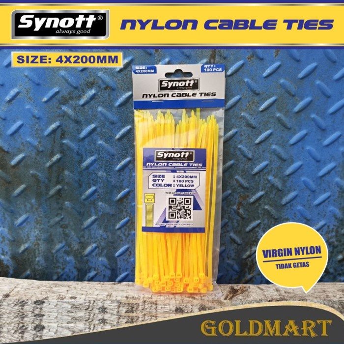 

Kabel Ties 100pcs 4 x 200mm / Synott Nylon Kabel Tie