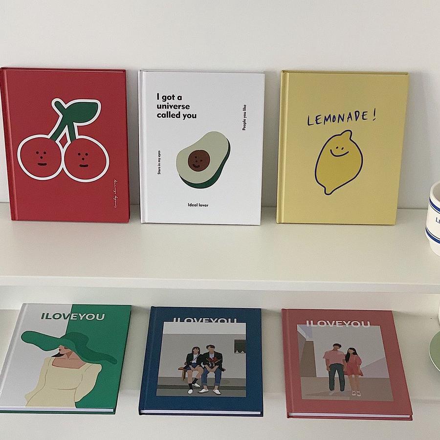 

[Loli] Buku Tulis Couple & Fruit Polos Notebook Journal Diary Book Aesthetic - E0030