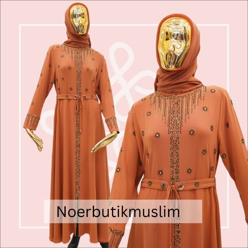 [SYAR'I TILL JANNAH] Hikmat Fashion Original A3099 Abaya Hikmat noerbutikmuslim Gamis turki Gamis