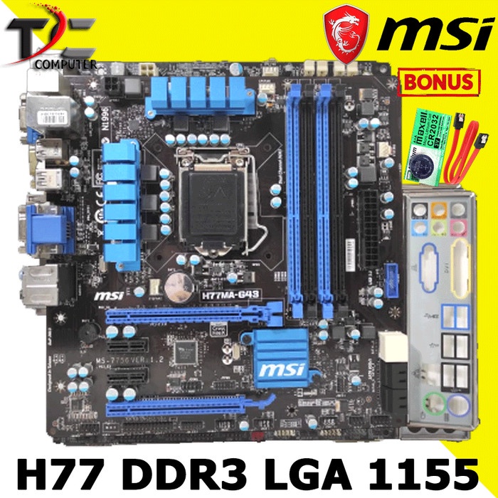 MOTHERBOARD MOBO MAINBOARD H77 MSI DDR3
